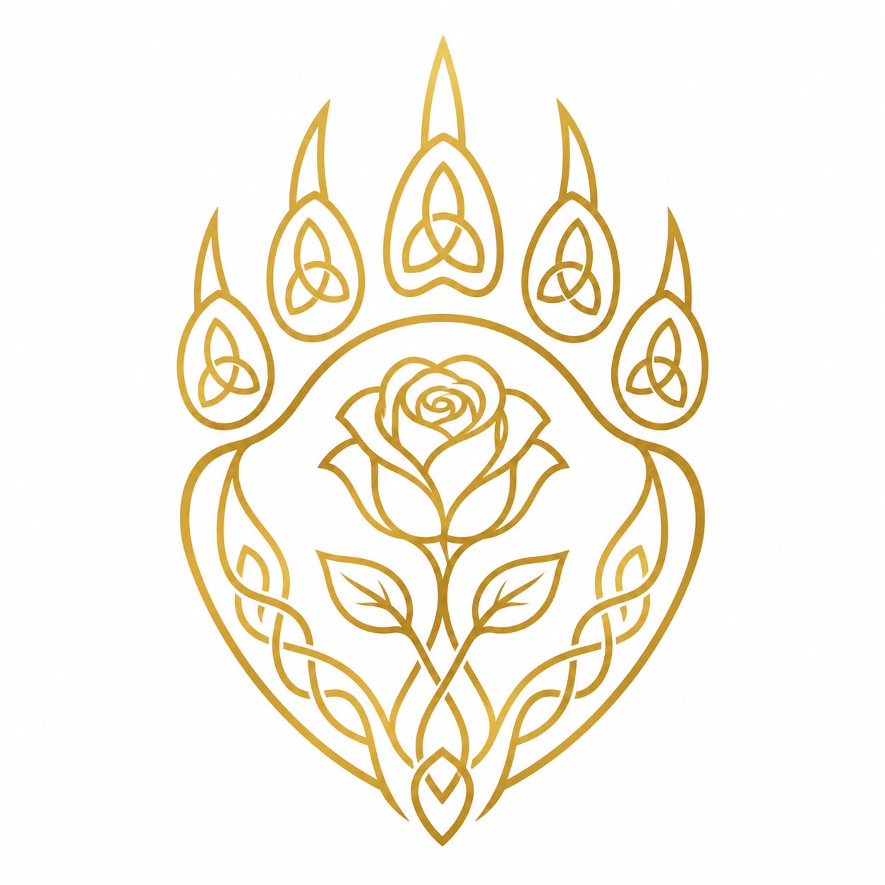 Rose Arcane bear paw rose signet